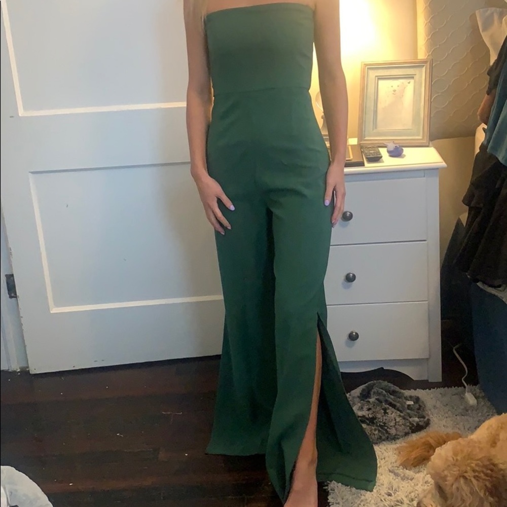 Green jumpsuit